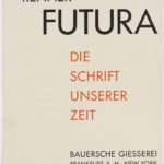 Karton bedruckt mit Futura - Die Schrift unserer Zeit